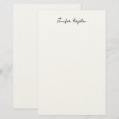 Klassiek Zwart & Wit Minimalistisch Professioneel Briefpapier (Voorkant / Achterkant)