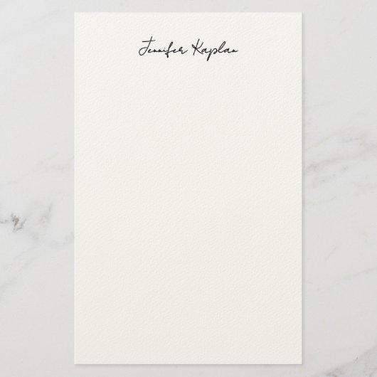 Klassiek Zwart & Wit Minimalistisch Professioneel Briefpapier (Voorkant)