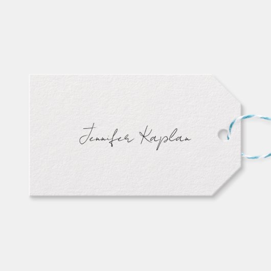 Klassiek Zwart & Wit Minimalistisch Professioneel Cadeaulabel (Voorkant (Horizontaal))