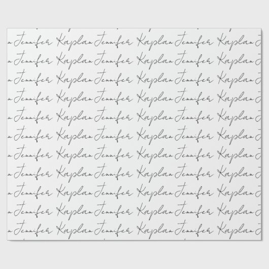 Klassiek Zwart & Wit Minimalistisch Professioneel Cadeaupapier (Vlak)