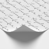 Klassiek Zwart & Wit Minimalistisch Professioneel Cadeaupapier (Hoek)
