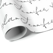 Klassiek Zwart & Wit Minimalistisch Professioneel Cadeaupapier (Rol Hoek)
