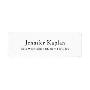 Klassiek Zwart & Wit Minimalistisch Professioneel Etiket