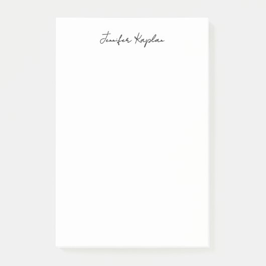 Klassiek Zwart & Wit Minimalistisch Professioneel Post-it® Notes (Voorkant)