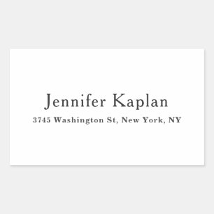 Klassiek Zwart & Wit Minimalistisch Professioneel Rechthoekige Sticker