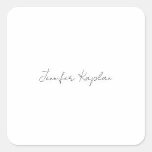 Klassiek Zwart & Wit Minimalistisch Professioneel Vierkante Sticker