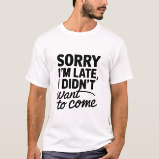 Klassiek zwart-wit minimalistisch typografisch ont t-shirt