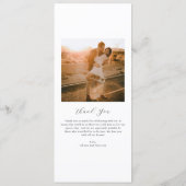 Klassiek zwart-wit monogram elegante trouw menu (Achterkant)