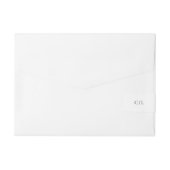 Klassiek zwart-wit monogram wikkellabel adreslabel wikkel (Achterkant)