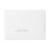 Klassiek zwart-wit monogram wikkellabel adreslabel wikkel (Voorkant)