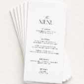 Klassiek zwart-wit oude geld bruiloft menu