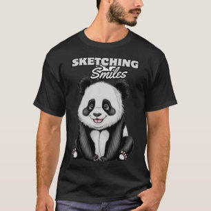 Klassiek zwart-wit Panda Perfection Design T-shirt