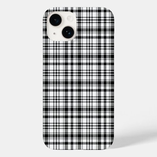 Klassiek zwart & wit PLaid Case-Mate iPhone Case (Achterkant)