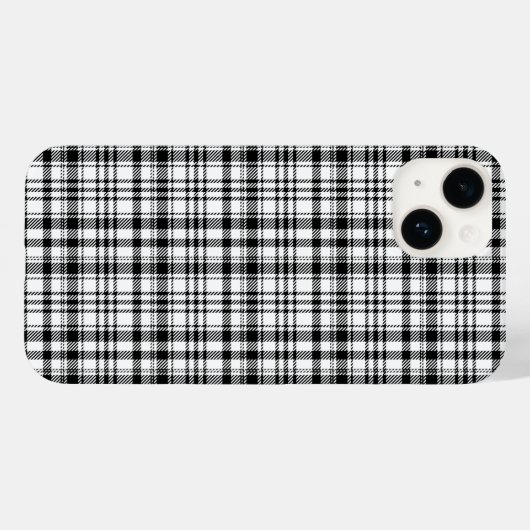 Klassiek zwart & wit PLaid Case-Mate iPhone Case (Achterkant (horizontaal))