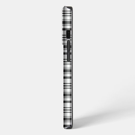 Klassiek zwart & wit PLaid iPhone Hoesje (Linkerkant)