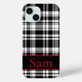 Klassiek Zwart Wit Plaid patroon Case-Mate iPhone Case (Achterkant)