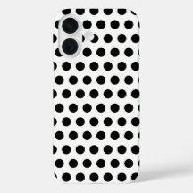Klassiek zwart-wit polkadotpatroon kunst