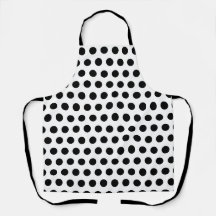 Klassiek zwart-wit polkadotpatroon kunst