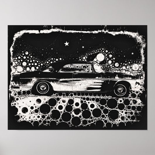 Klassiek zwart-wit Poster (Voorkant)