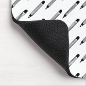 Klassiek zwart-wit potlood muismat (Hoek)