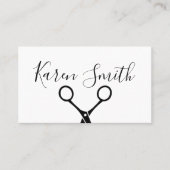 Klassiek Zwart Wit / Salon Stylist Visitekaartje (Voorkant)