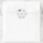 Klassiek zwart wit spinnenweb Halloween Party Ronde Sticker (Tas)