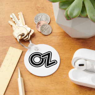 Klassiek zwart-wit sprookje van Oz tovenaar Sleutelhanger