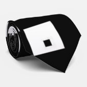klassiek zwart-wit stropdas (Opgerold)