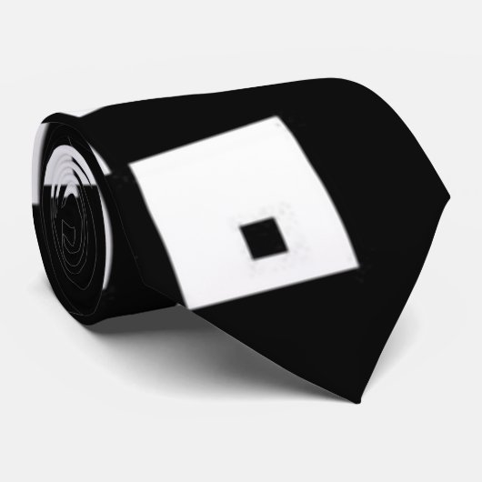 klassiek zwart-wit stropdas (Opgerold)