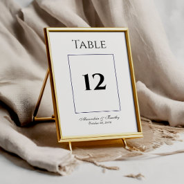 Klassiek zwart-wit tafelnummer