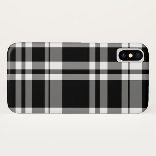 klassiek Zwart wit tartan plaid Case-Mate iPhone Case (Achterkant (horizontaal))