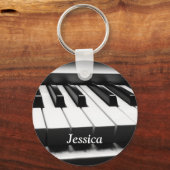 Klassiek zwart-wit toetsenbord sleutelhanger (Voorkant)