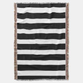 Klassiek zwart-wit verticaal gestreept deken (Voorkant Verticaal)