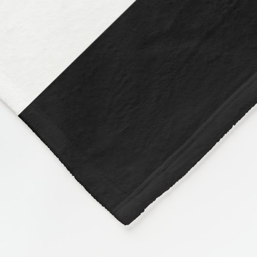 Klassiek zwart-wit verticaal gestreept fleece deken (Hoek)