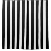 Klassiek zwart-wit verticaal gestreept Stijlvol Douchegordijn (Voorkant)