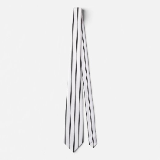 Klassiek zwart-wit (verticaal) gestreept stropdas (Voorkant)