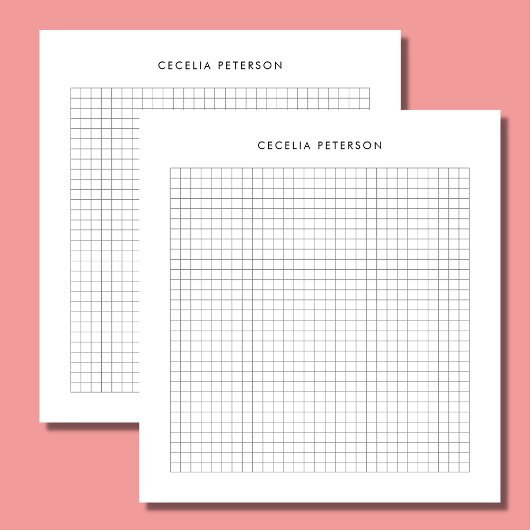 Klassiek zwart wit vierkant notitieblok