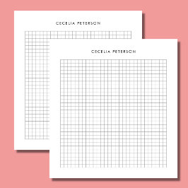 Klassiek zwart wit vierkant notitieblok