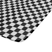 Klassiek zwart-wit vierkant patroon snijplank (Hoek)