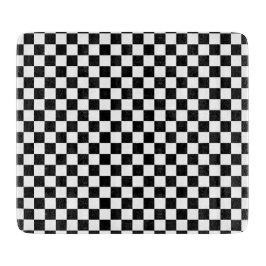 Klassiek zwart-wit vierkant patroon snijplank