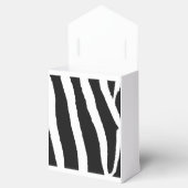 Klassiek zwart-wit zebra patroon bedankdoosjes (Geopend)