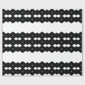 Klassiek zwart-wit zigzagontwerp cadeaupapier (Vlak)