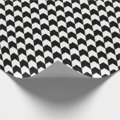 Klassiek zwart-witpatroon cadeaupapier (Hoek)