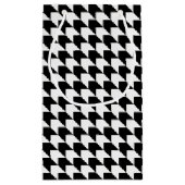 Klassiek zwart-witpatroon klein cadeauzakje (Achterkant)