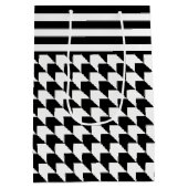 Klassiek zwart-witpatroon medium cadeauzakje (Achterkant)