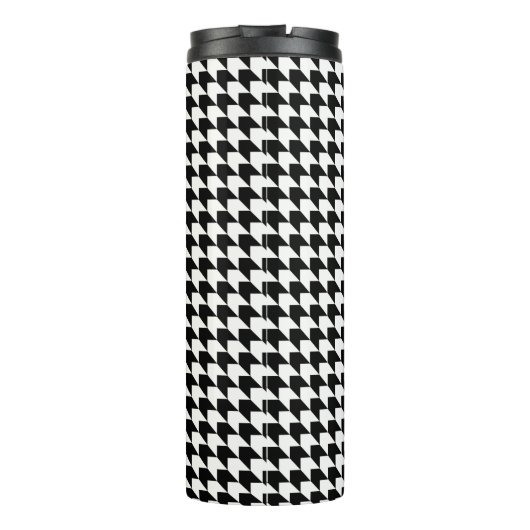 Klassiek zwart-witpatroon thermosbeker (Achterkant)