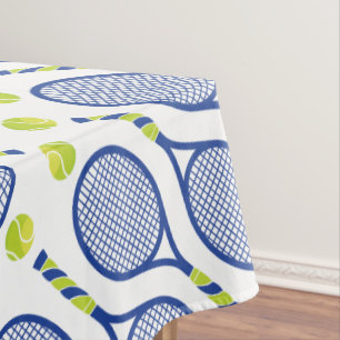 Klassiek🎾blauw, groen, wit tennis🎾 patroon tafelkleed