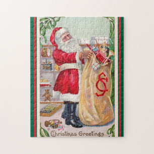 Klassieke 11x14 Kerstman Legpuzzel
