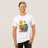 Klassieke 123 Sesame Street Tri-Blend Shirt (Voorkant volledig)