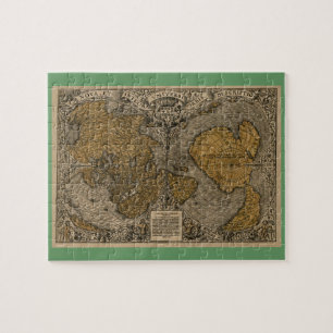 Klassieke 1531 Antiek Wereldkaart door Oronce Fine Legpuzzel